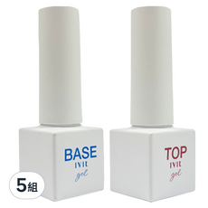 SM IVIT 美甲組, 5ml 基底油 + NON 坦塗 5ml, 凝膠底膠5ml+免清上層膠5ml, 5組