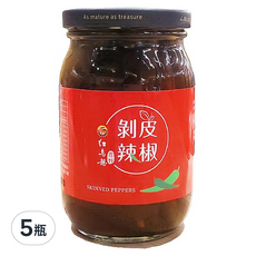 鹿野地區農會 紅烏龍剝皮辣椒 450g*5瓶 (台東青辣椒/真空殺菌/佐餐良伴)