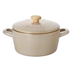 BRUnO 電磁爐適用 琺瑯雙耳湯鍋，輕量琺瑯材質，適用各種爐具, 20cm, 迷霧灰, 1個