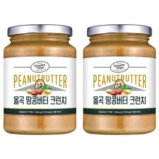 옳곡 국내산 땅콩버터 크런치, 464g, 2개 2개, 464g