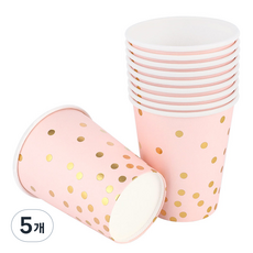 컨페티 파티컵 핑크 240ml, 30개, 5개