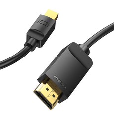 벤션 무산소 Mini DP to HDMI 케이블, 1개, 3m - 잘컴미니미디어박스디빅스플레이어fullhdhdmiavzmp-55u