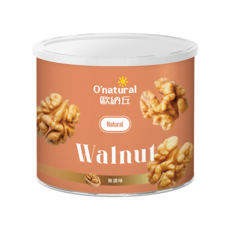 O'natural 歐納丘 純天然美國加州特級核桃, 無調味, 150g, 1罐