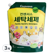 컨센서스 세탁세제 리필 베이비로션, 2.1L, 3개