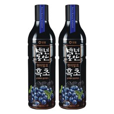 샘표 백년동안 현미발효 흑초 블랙블루베리, 900ml, 2개
