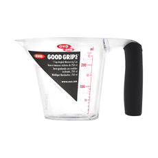 OXO 輕鬆看量杯, 1 Cup傾斜量杯, 250 ml, 單色, 250ml, 1個