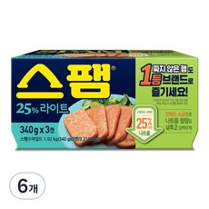 스팸 25% 라이트, 340g, 6개