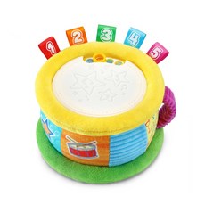 LeapFrog 跳跳蛙 寶寶拍拍鼓, 柔軟材質 雙語系統 兒童玩具, 1個, Multicolor