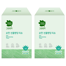 GREEN FINGER 綠手指 溫和保濕卸妝濕巾 5張入, 6包, 2盒