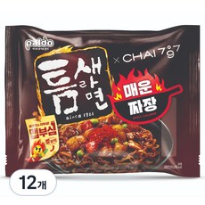 팔도 틈새라면 매운짜장 200g, 12개