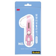 3M Scotch 寶寶食物剪刀, 安全專利設計, 抗菌握柄, 29 x 12 x 2 cm, 公主粉, 1支