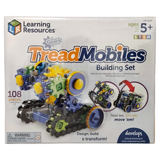 Learning Resources 百變履帶工程車組, 108個零件, STEM玩具, 5歲+, 1組, Multicolor