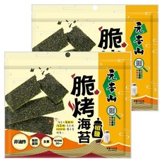 元本山 脆烤海苔 椒鹽風味，甜鹹比例完美，爽口酥脆，風味十足, 34g, 2包
