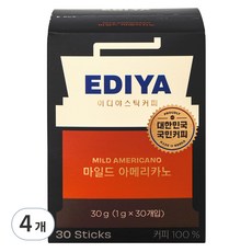 이디야 마일드아메리카노, 1g, 30개입, 4개