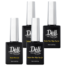 Deli Beauty Perfect 美甲組, 含免清上層凝膠與底層凝膠, 底層美甲凝膠 10ml*1+免清上層凝膠 10ml*1, 2組