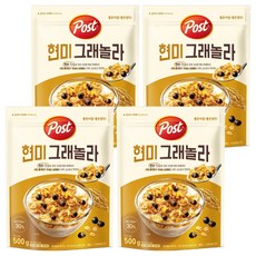 포스트 현미 그래놀라 시리얼, 500g, 4개 500g, 4개