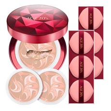 에이지투웨니스 올뉴3 에센스 커버 팩트 12.5g + 리필 12.5g x 2p + 꽃잎퍼프 6p + 퍼프 3p, 21호, 1세트