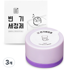 깔끔대장 깨끗한보라 변기세정제, 150g, 3개