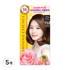 미쟝센 샤이닝 에센스 새치전용 염색제, 7N 자연갈색, 5개