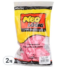 네오텍스 네오룬스 30cm 라운드풍선 50p, 펄 핑크, 2개 펄 핑크, 100개입