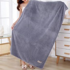 원이네 심플 바스타월 면사 70 x 140 cm, 그레이, 1개