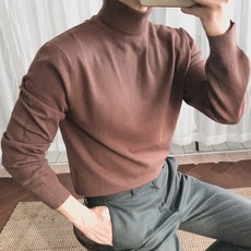 페이지 남성용 목폴라 니트