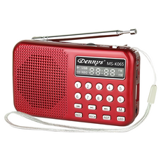 Dennys 丹尼斯 可錄音收音機喇叭, FM:70-108MHz, AM:522-1710MHz, 87db, MS-K065, 紅色