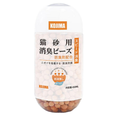 KOjIMA 貓砂除臭珠 橢圓瓶 橘 柿子單寧, 450ml, 1瓶
