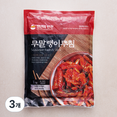 천년의반찬 무말랭이 무침, 1kg, 3개