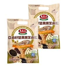 馬玉山 亞麻籽堅果黑芝麻飲, 全素食, 高纖配方, 冷熱沖泡皆可, 28g, 12包, 2袋