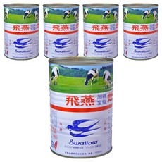 飛燕煉乳 加糖全脂煉乳, 375公克, 無添加防腐劑, 360g, 5罐