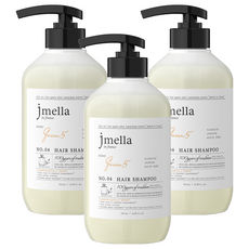 jmella 香氛洗髮精 Queen 5, 500ml Set 3瓶, 弱酸性配方, 香水成分, 17種氨基酸複合物, 無添加12種化學成分