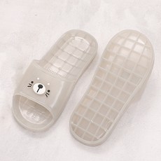 TAY SONG 太松 造型動物浴室拖鞋 - 可愛造型, 18cm, 灰海豹, 1雙