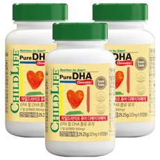 차일드라이프 퓨어 DHA 오메가3 딸기맛, 3개, 29.25g