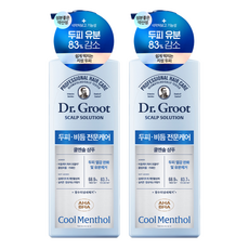 닥터그루트 스칼프 솔루션 쿨멘솔 두피 비듬샴푸, 700ml, 2개 2개, 700ml