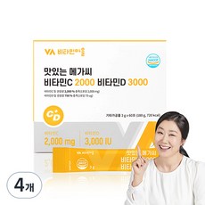 비타민마을맛있는메가씨비타민C2000비타민D3000 60p, 180g, 4개