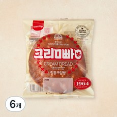 삼립 정통 크림빵, 75g, 1개입, 6개