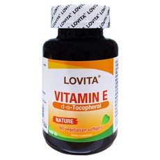 Lovita 維生素E 400IU 全素食軟膠囊食品, 60顆, 48g, 1罐