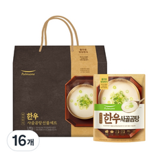 풀무원 반듯한식 한우 사골곰탕 선물세트, 350g, 16개