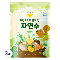 Bamam 天然水高湯茶包 蔬菜味副食品材料 10入, 3個, 40g