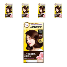 미쟝센 올뉴 샤이닝에센스 퍼퓸 염모제, 6N갈색, 5개 6N 갈색, 5개