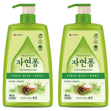JAYEONPONG 強力洗碗劑，無需擔心頑固污漬，松針, 980ml, 2個