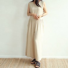 린넨와이드점프수트