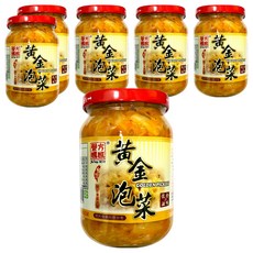 譽方媽媽 黃金泡菜, 直接食用辣脆爽口 開胃最佳良品, 360g, 6罐