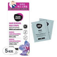 바디네이처 헤어리무버 왁스스트립 민감부위용, 5세트