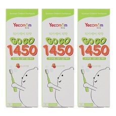 예꼬맘 아동용 고고 불소 1450 어린이 치약, 3개, 60g 3개, 60g