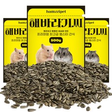 리프패럿 햄찌펫 햄스터 해바라기씨 간식, 500g, 3개