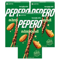 LOTTE PEPERO 杏仁巧克力棒, 32公克, 32g, 3盒