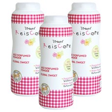 Rice Care 嬰兒爽身粉花卉套組, 150g, 3個