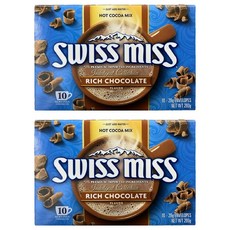 SWISS MISS 香醇牛奶可可粉, 極品可可粉, 輕便隨身包, 28g, 10個, 2盒